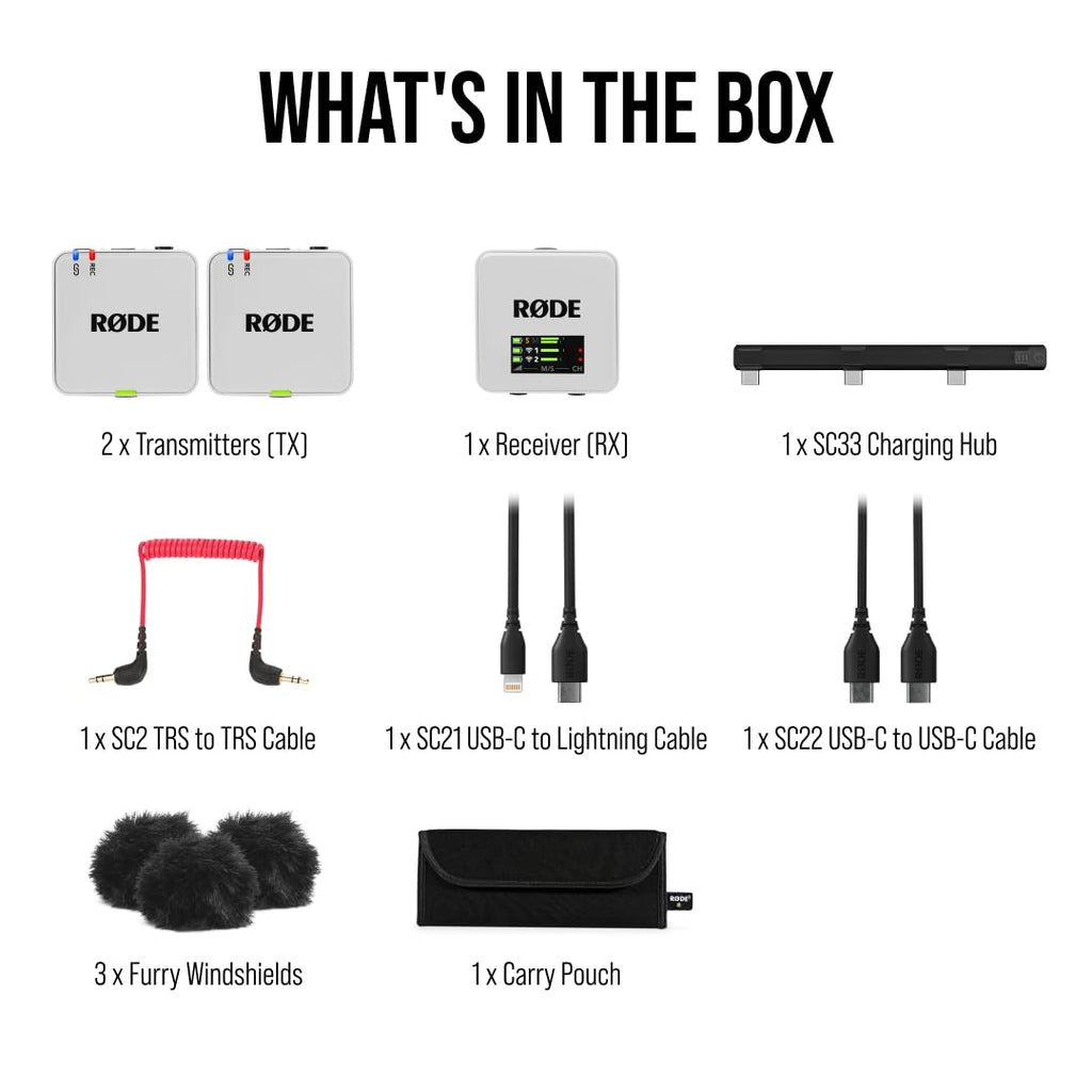 RÃDE Wireless GO (Gen 3) (2 TX + 1 RX + Charging Case), 32-Bit Float