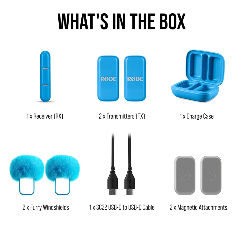 RÃDE Wireless Micro (2 Mics + Charging Case), USB-C for iPhone & Android