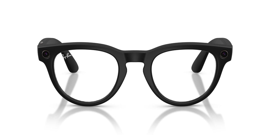 Meta Ray-Ban (Gen 2) Headliner Smart AI Glasses, Shiny Black, Green Lenses