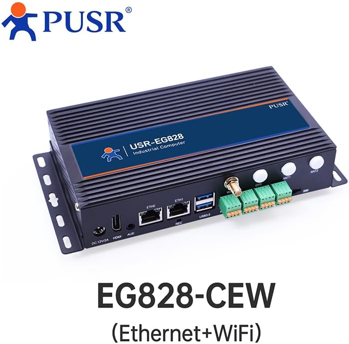 ARM Embedded Industrial Computer with Ethernet WiFi Powerful Processor Linux Open Source and an ARM Architecture Rich Interface Edge Computing Gateway USR-EG828-CEW