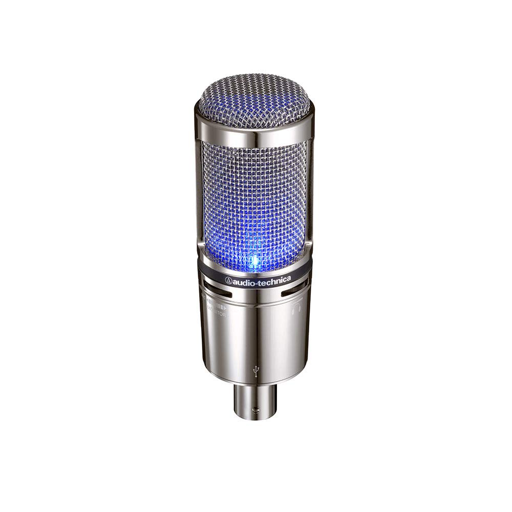 Audio-Technica AT2020 Cardioid Condenser Studio XLR Microphone, Ideal for Project/Home Studio Applications, Black