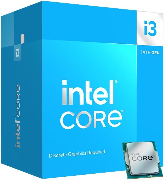 IntelÂ® Coreâ¢ i3-14100F Desktop Processor 4 cores (4 P-cores + 0 E-cores) 4.7 GHz