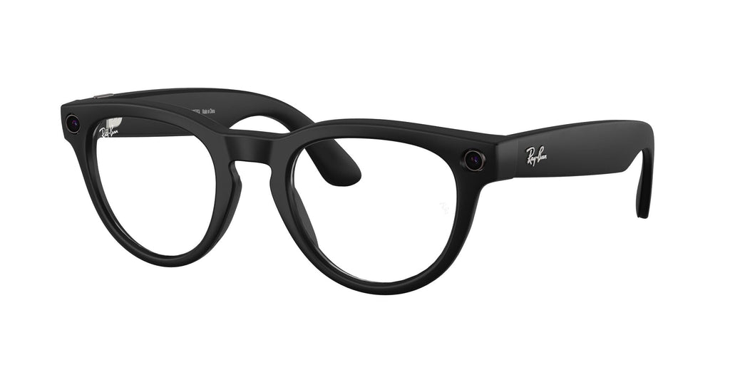 Meta Ray-Ban (Gen 2) Headliner Smart AI Glasses, Shiny Black, Green Lenses