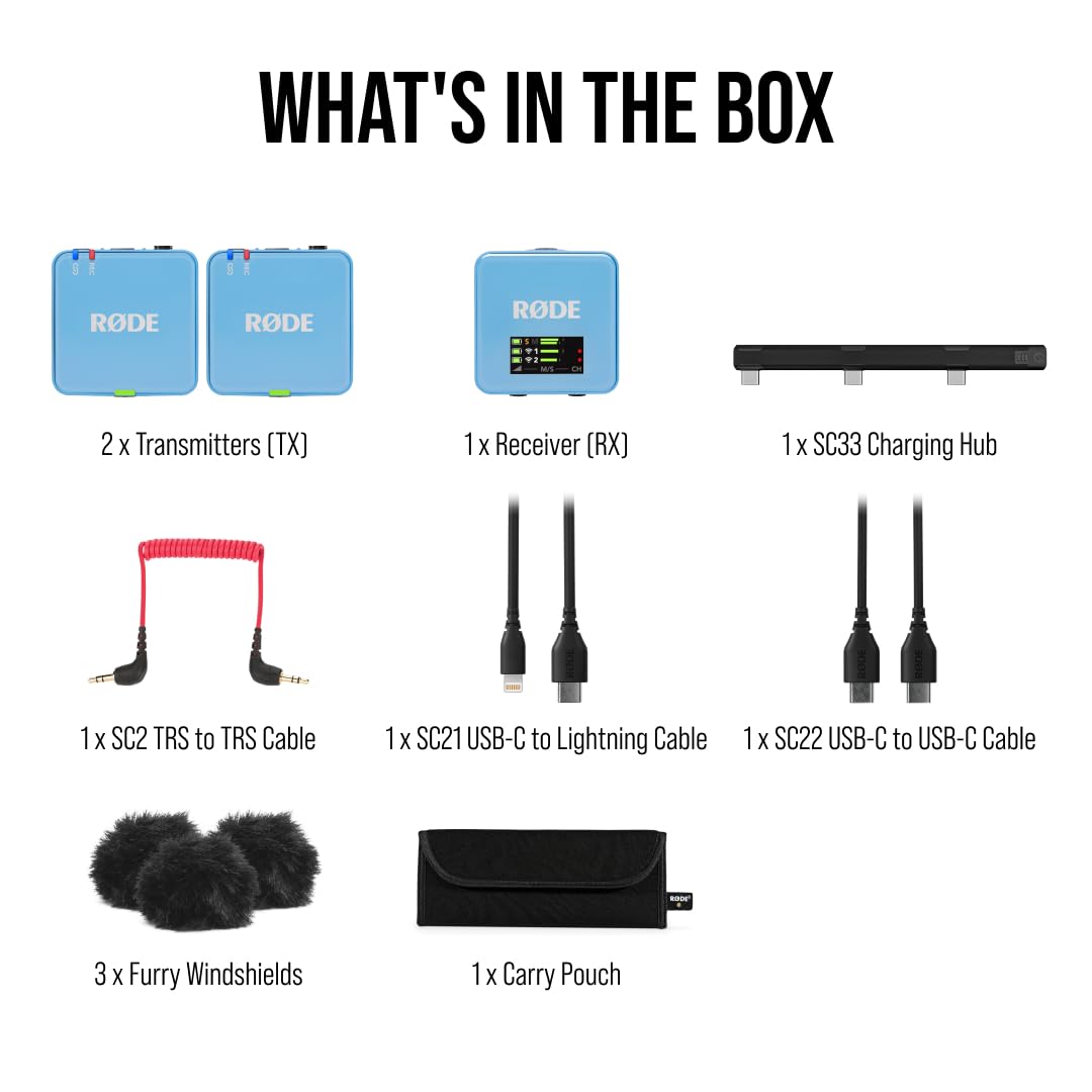 RÃDE Wireless GO (Gen 3) (2 TX + 1 RX + Charging Case), 32-Bit Float