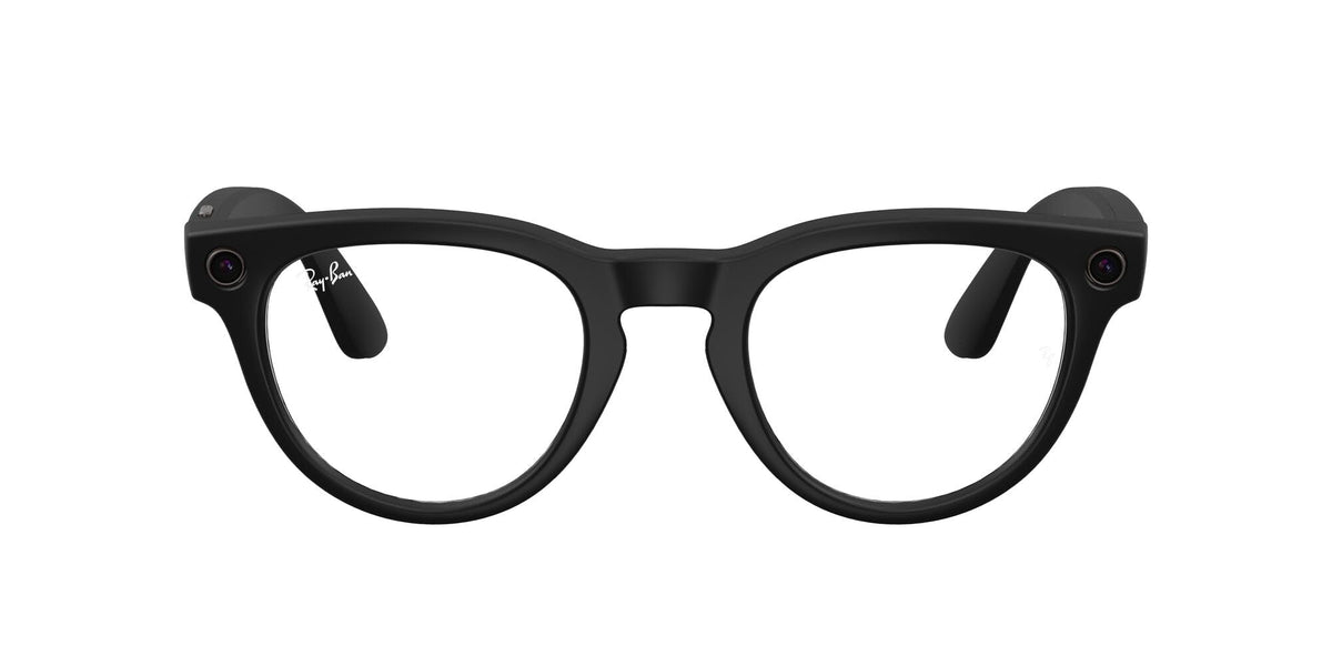 Meta Ray-Ban (Gen 2) Headliner Smart AI Glasses, Shiny Black, Green Lenses