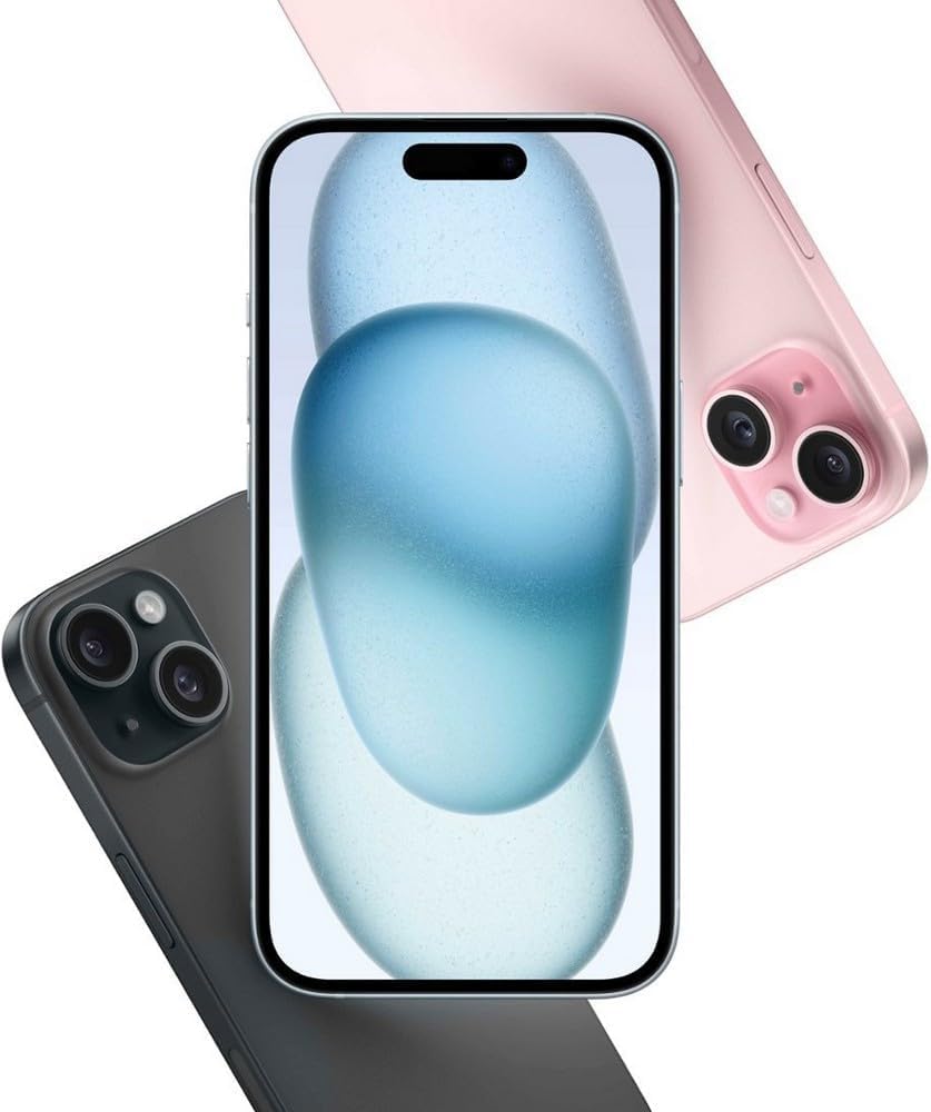 Apple iPhone 15 Plus, 128GB, Black - Locked to Verizon (Renewed)