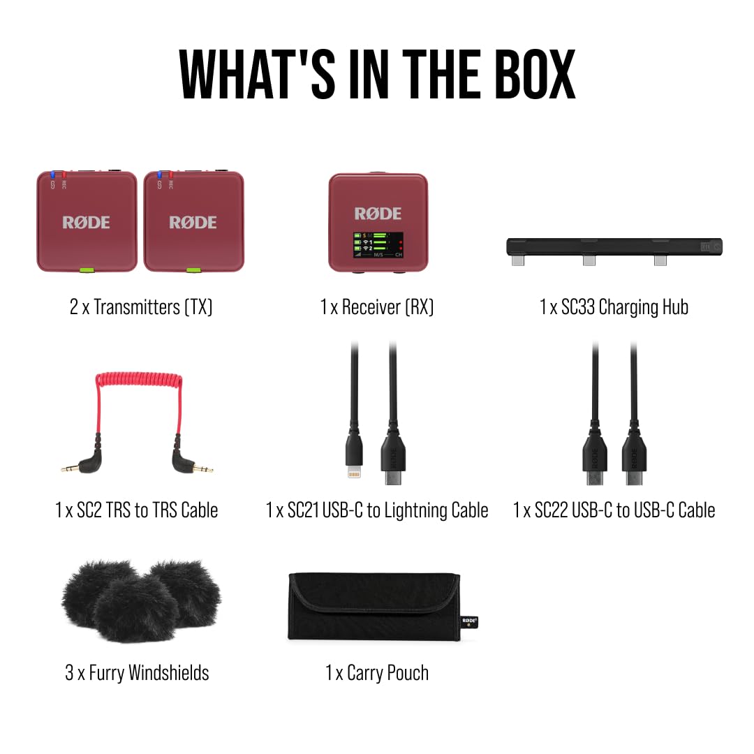 RÃDE Wireless GO (Gen 3) (2 TX + 1 RX + Charging Case), 32-Bit Float