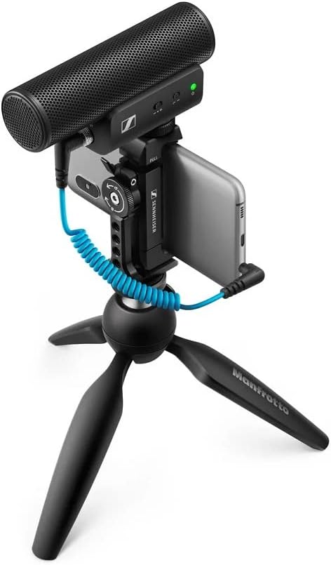 SENNHEISER Professional MKE 400 Directional On-Camera Shotgun Microphone with 3.5mm TRS and TRRS Connectors for DSLR, Mirrorless & Mobile , Connects with Auxiliary