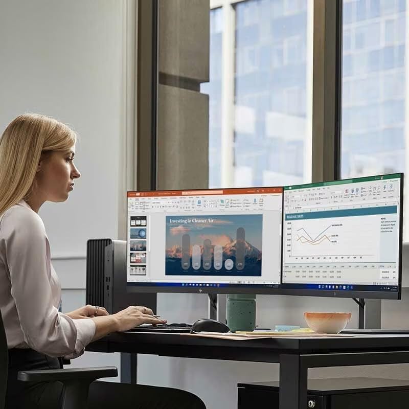 HP ProDesk G7 SFF Desktop Computer, Intel Processor, Dual 4K Display Support| 16GB RAM, 1TB SSD| WiFi| Bluetooth| HDMI, USB, RJ-45| Windows 11 Pro| Wired Keyboard & Mouse| Business & Personal Use