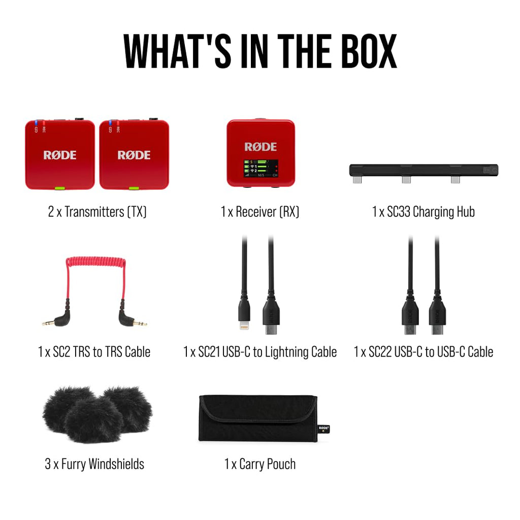 RÃDE Wireless GO (Gen 3) (2 TX + 1 RX + Charging Case), 32-Bit Float