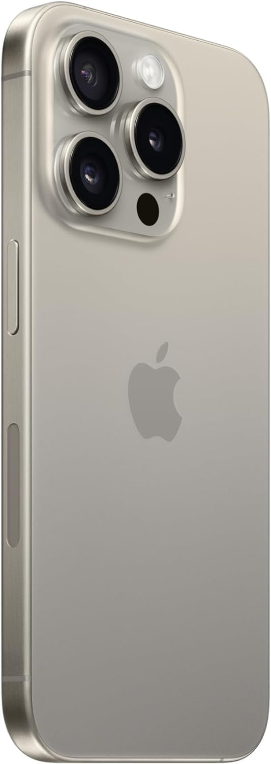 Apple iPhone 15 Pro, 256GB, Natural Titanium - Unlocked (Renewed)