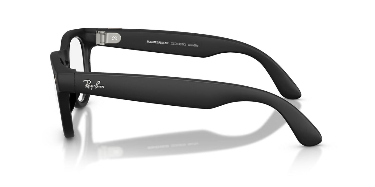 Meta Ray-Ban (Gen 2) Headliner Smart AI Glasses, Shiny Black, Green Lenses