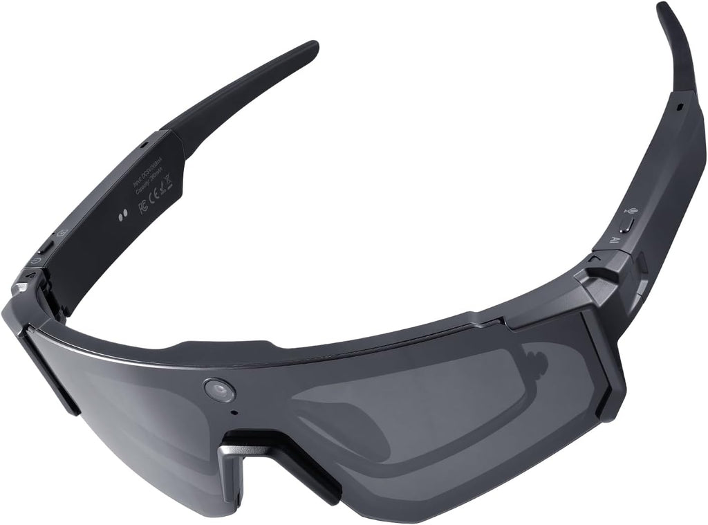 Sporty AI Bluetooth Smart Glasses with Camera for Cycling & Hiking Unisex