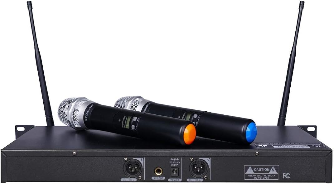 GTDaudio 2x800 Channel UHF True Diversity Wireless Microphone System