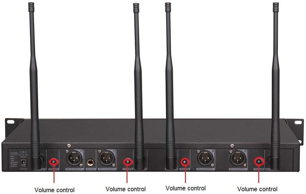 GTDaudio 4x800 Channels UHF Diversity Wireless Cordless Microphone System