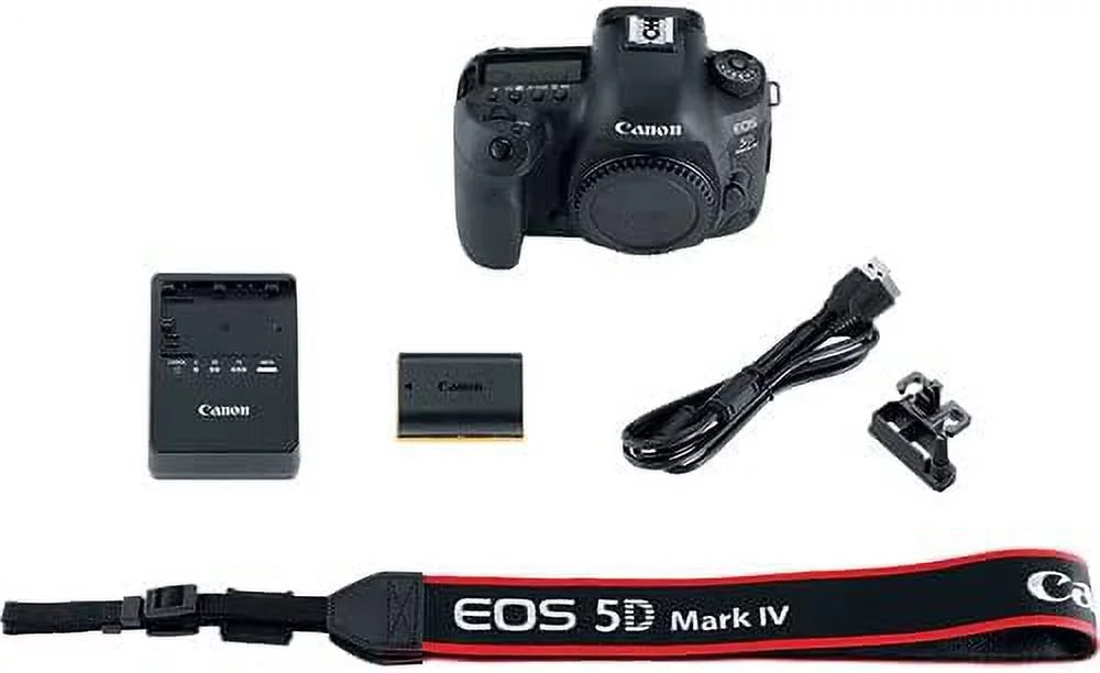 Canon EOS 5D Mark IV DSLR Camera w/ 24-105mm USM Lens Bundle + Canon EF 75-300mm III Lens, Canon 50mm f/1.8, 500mm Lens & 650-1300mm Lens + Backpack + 128GB Memory + Monopod + Professional Bundle