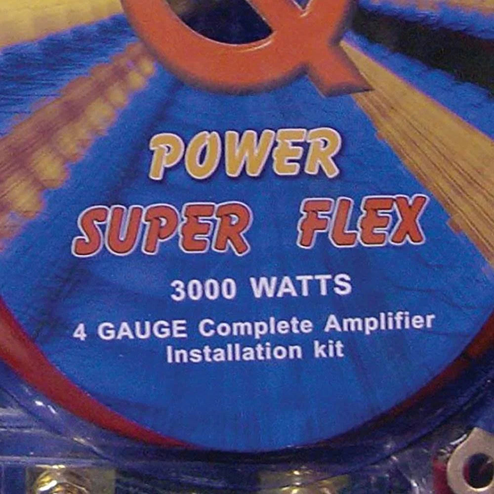 QPower Super Flex 4-Gauge 3000-watt Car Audio Amplifier Wiring Kit, 2 Pack