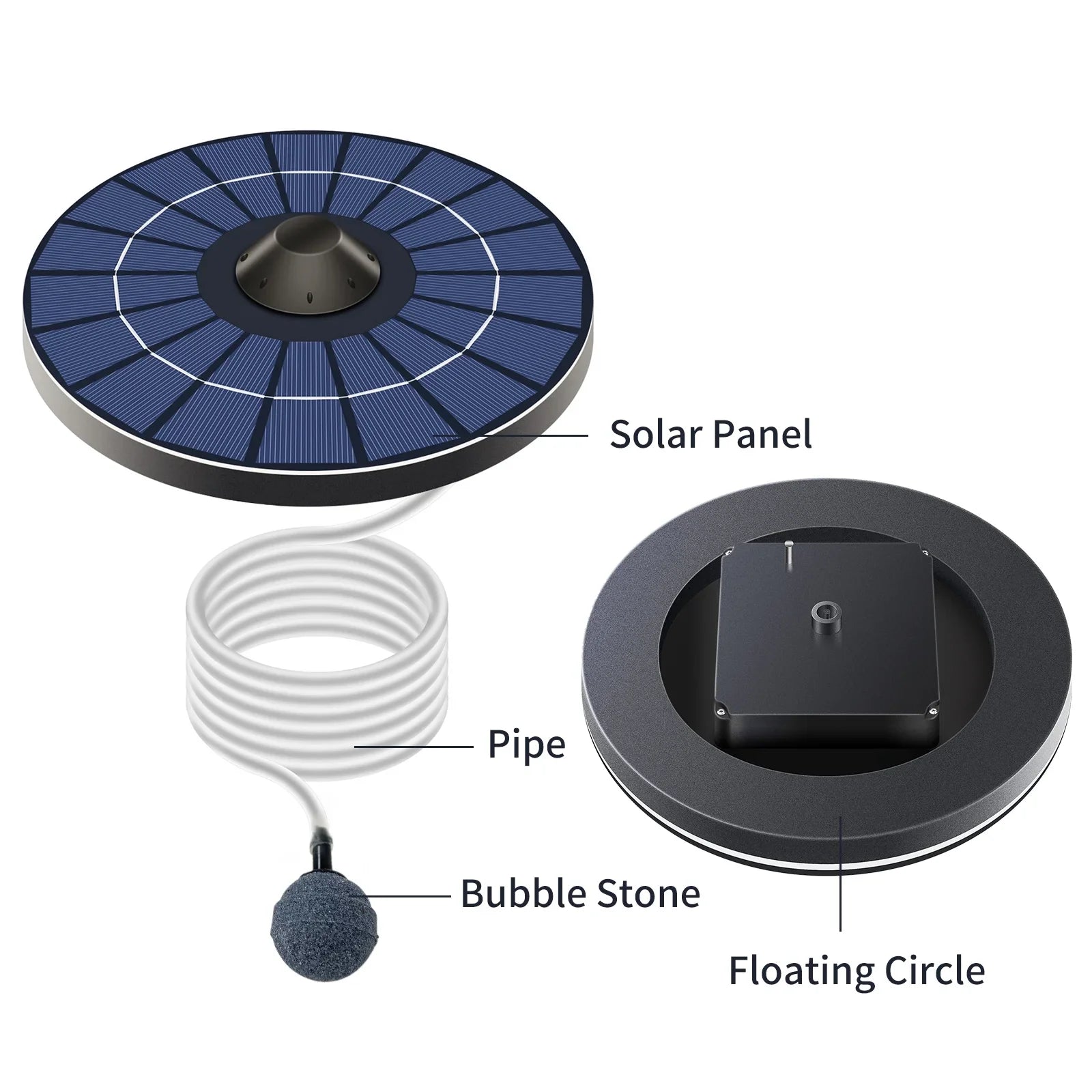 Carevas Instrument,Aerator Fish Tank Fish Tank Small Pond Aerator Stone Water Pond Tank Small Pond Bubble Stone Water Small Pond Water Solar Aerator Pump mewmewcat Air se Bubble