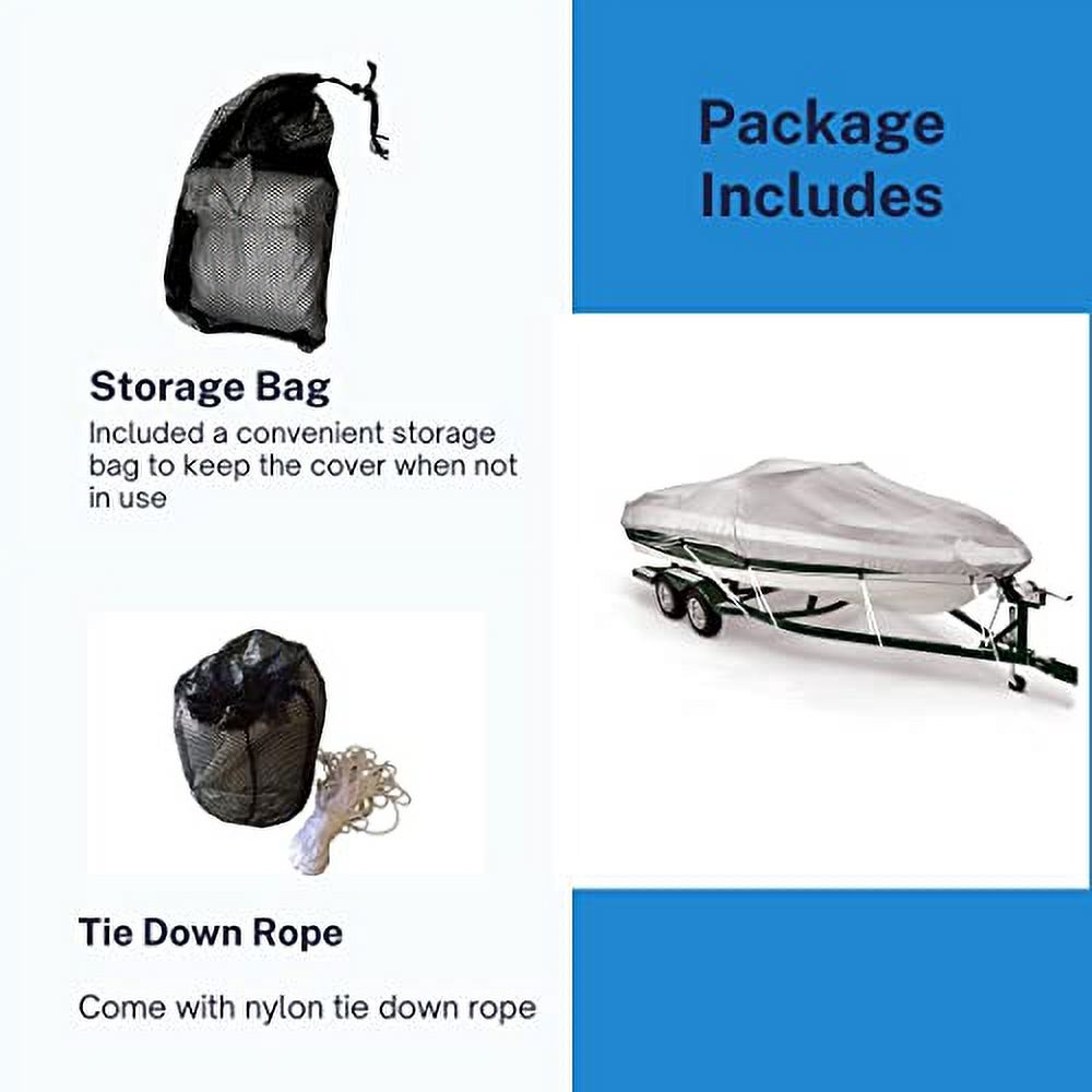 Savvycraft Watercraft Shield 12'-14', Heavy Duty Waterproof Marine Grade Polyester fits V-Hull Runabouts, Pro-Style Bass Watercraft Fish & Ski Watercraft 12ft-14ft Long, Beam up to 68"