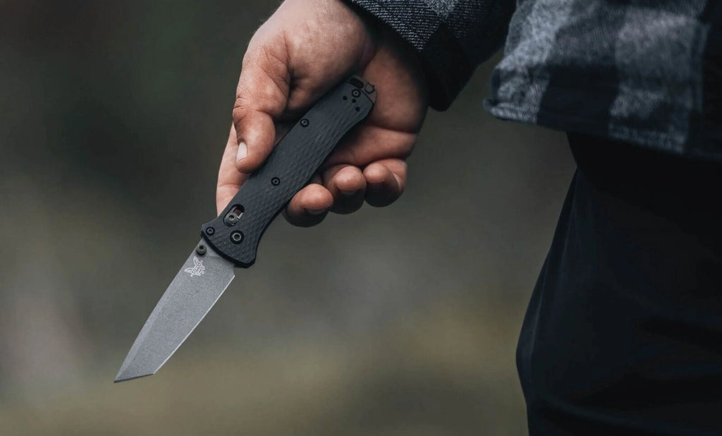 Benchmade Tanto Blade Black Aluminum Handle Folding Knife - BM-537GY-03