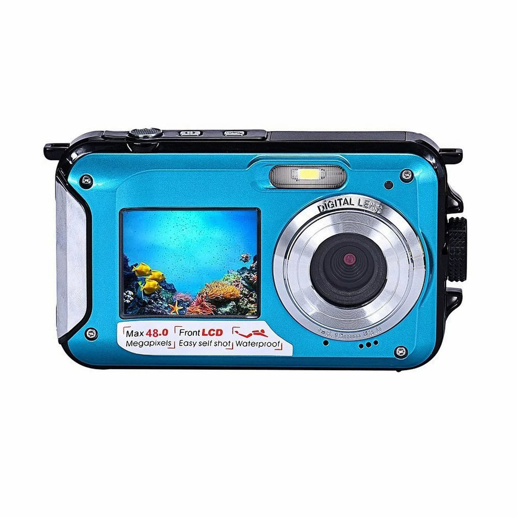 Megapixel Waterproof Dual Screen Full HD 1080P Digital Camera For Under Water Photo And Video Recording For Selfies With LED Flash Light Teen Electronics Girls