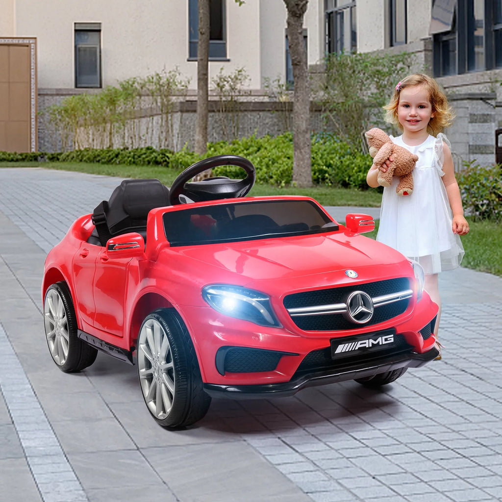 TOBBI 6V Licensed Mercedes Benz Kids Ride on Car W/ Remote Control Lights Music Age 3-6 Child, Red