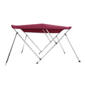 Bimini Top Watercraft Protection 46" High 3 Bow 6' ft. L x 73" - 78" W BURGUNDY Rear Poles