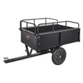 BENTISM Dump Trailer Tow Behind Dump Cart, 750 lbs 15 Cu. Ft, Steel Construction Garden Utility Trailer with Removable Sides