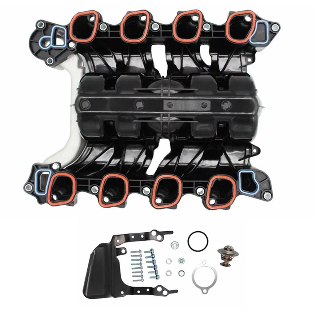 AutoShack Upper Intake Manifold with Thermostat and Gaskets Replacement Ford Mustang Explorer Crown Victoria Mercury Grand Marquis Mountaineer Lincoln Town Car Without Coolant Heated PCV