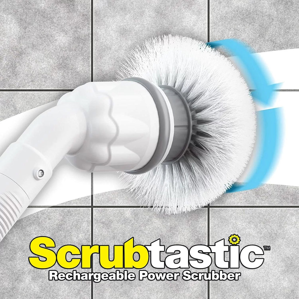 Scrubtastic Spin Scrubber Electric Scrubber Multi-Purpose Surface Scrubber and Cleaner, 1 Pack & 3 Brush Heads