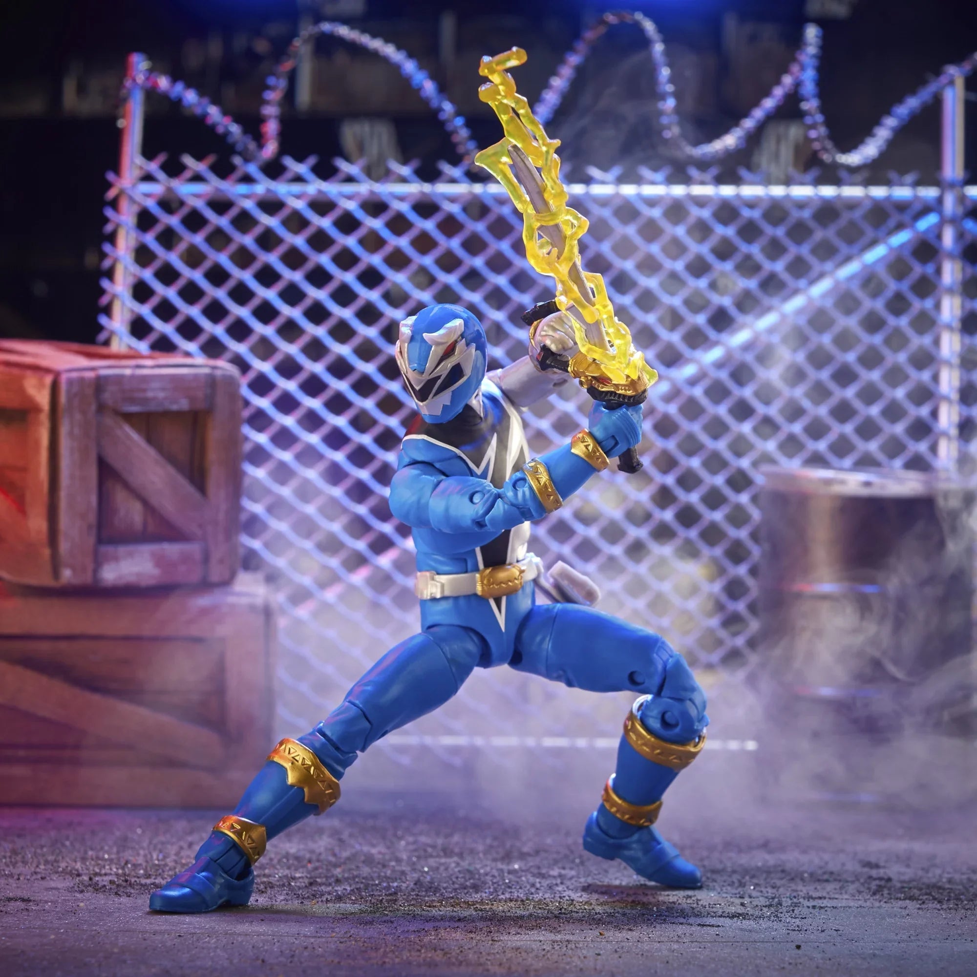 Power Rangers Lightning Collection Dino Fury Blue Ranger 6-inch Premium Collectible Action Figure Toy with Accessories