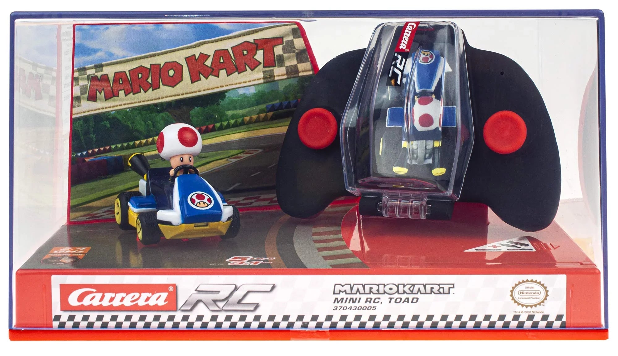 Carrera RC Nintendo Mario Kart 2.4 GHz Mini Collectible Radio Remote Control Toy Car Vehicle - Toad