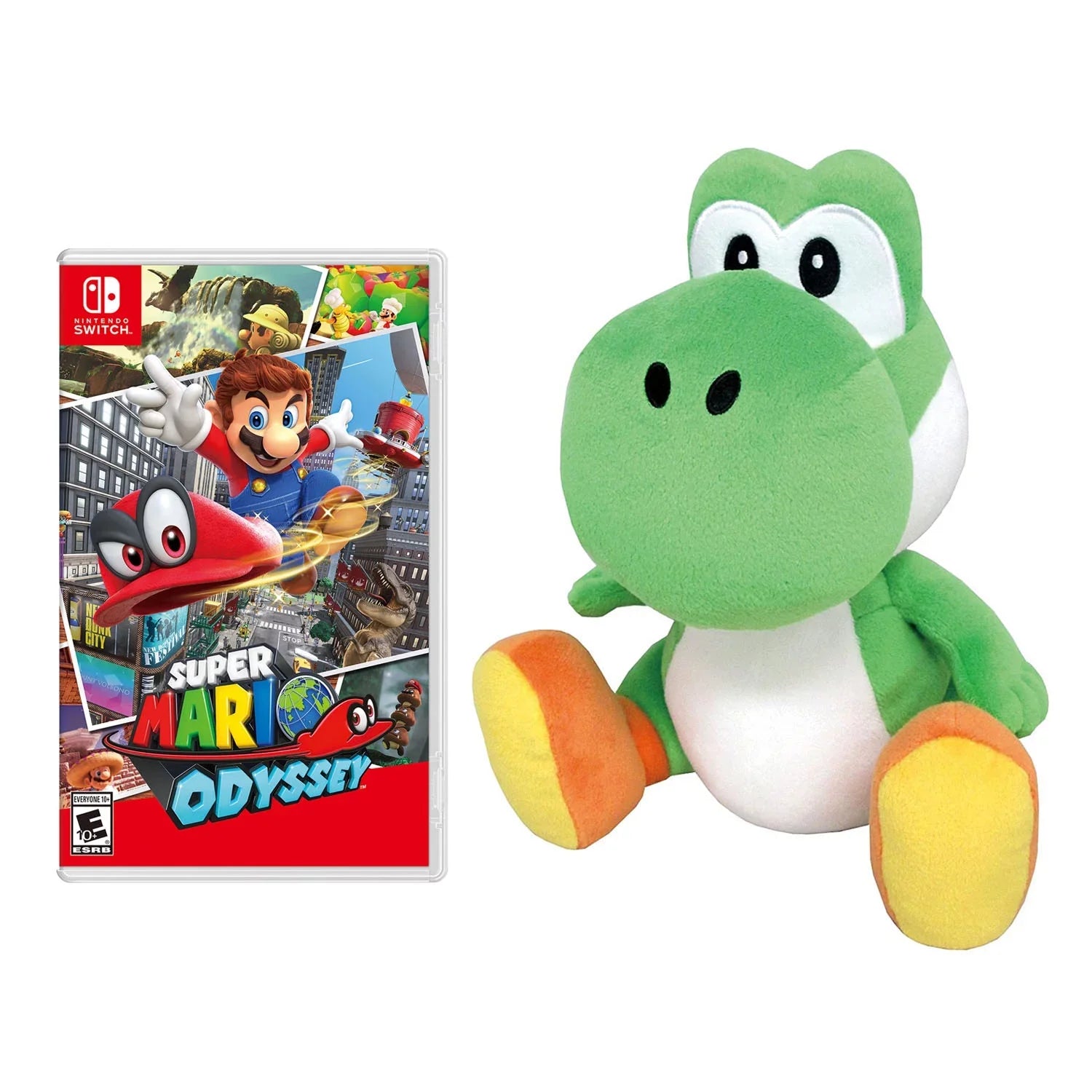 Super Mario Odyssey - Nintendo Switch + 11" Yoshi Plush