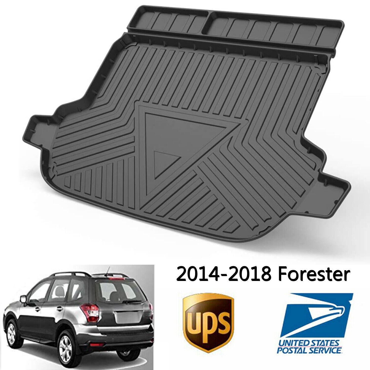 Trunk Liner TPO Cargo Mats 2014-2018 Subaru Forester Reliable Protection