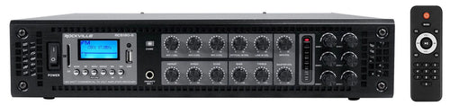 (6) JBL COL600-BK 24" Black 70V Commercial Column Wall Mount Array Speakers+Amp