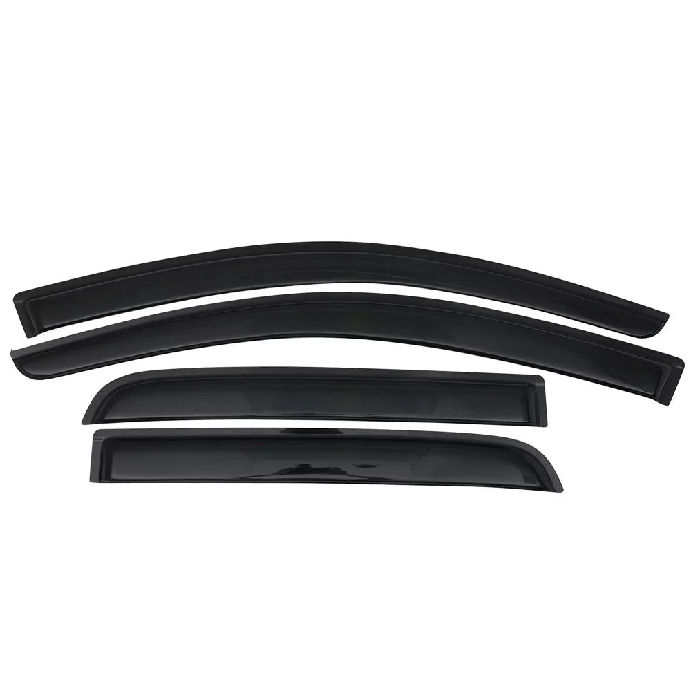 Ikon Motorsports with 14-23 Mitsubishi Mirage Hatchback Acrylic Window Visors Vent Windshield Deflector Rain Guard 4Pc Set Outside Mount 2014 2015 2016 2017 2018 2019 2020 2021