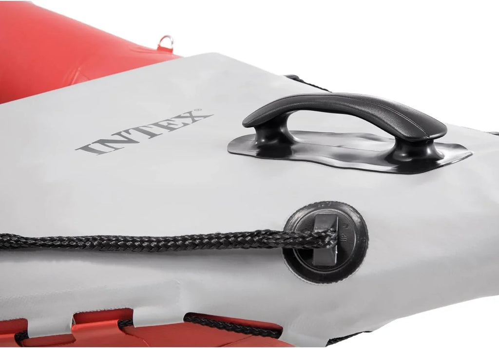 INTEX Excursion Pro Inflatable Kayak Series: Includes Deluxe 86in Kayak Paddles and High-Output Pump – SuperTough PVC – Adjustable Bucket Seat – Fishing Rod Holders – Grab Handles