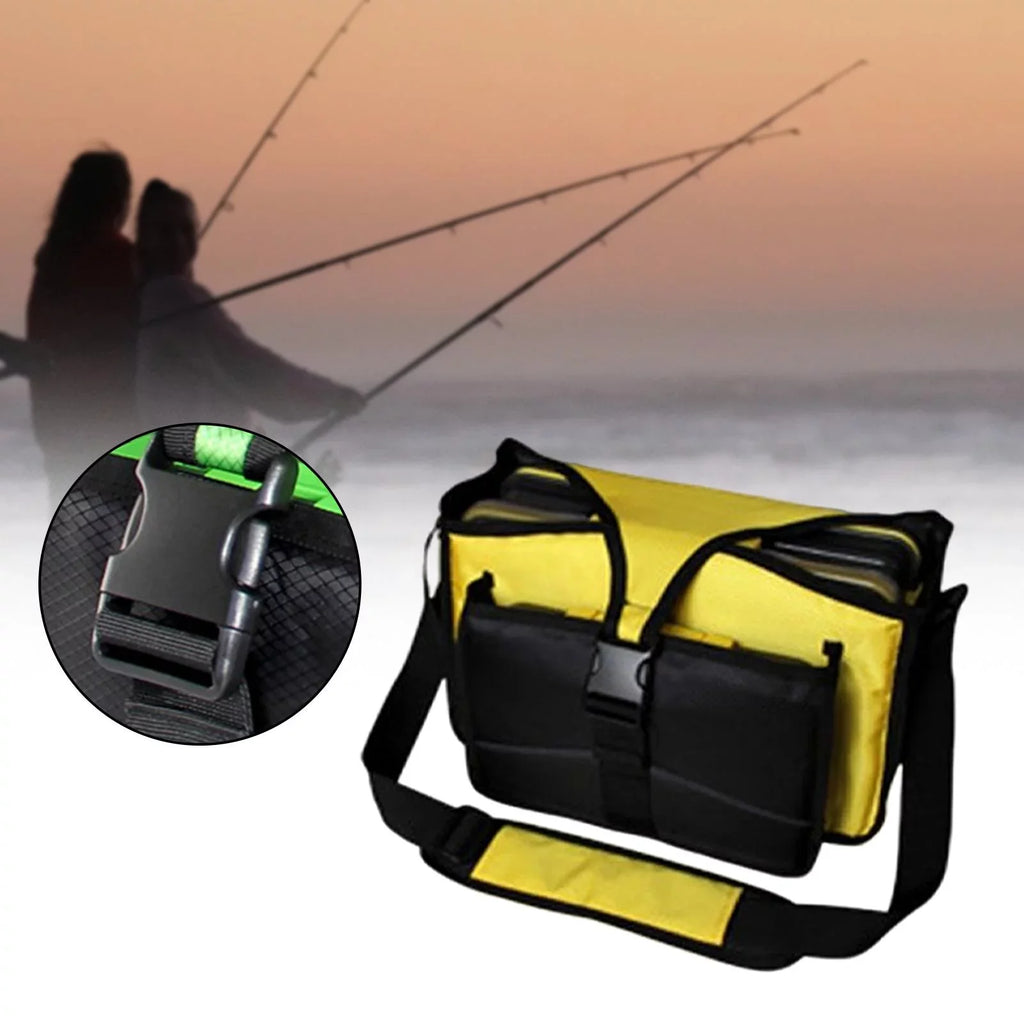 Fishing Tackle Bag Shoulder Bag Fishing Bag Gift Men Storage Bag Portable Tackle Box Organizer fishing lures Bag Sea Fishing Yellow
