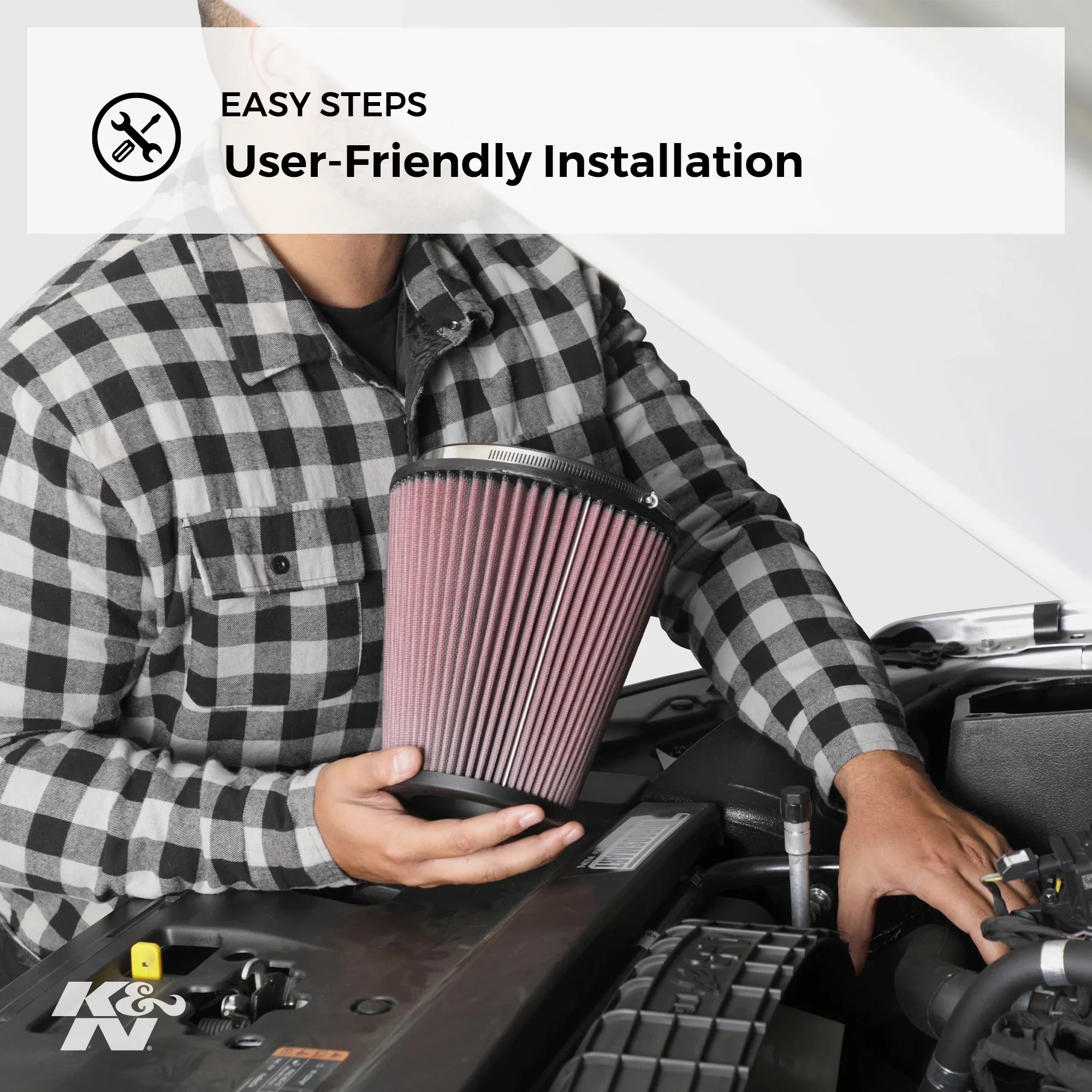 K&N Engine Air Filter: High Permance, Premium, Washable, Industrial Replacement Filter, Heavy Duty: E-3450