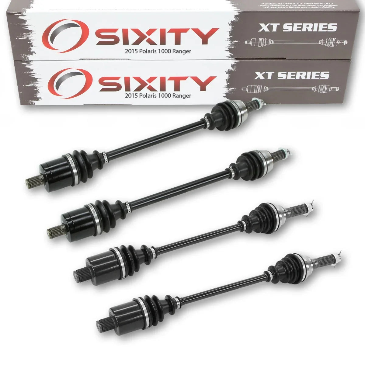 4 pc Sixity XT Front Rear Left Right Axle Fitting with Polaris Ranger 1000 2015 - R15RTAD1AA EA DIESEL 4X4