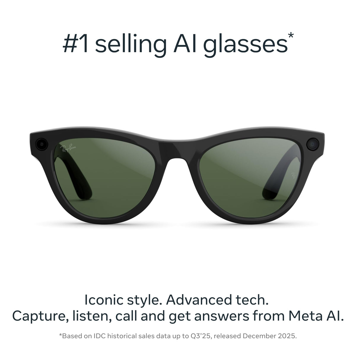 Meta Ray-Ban (Gen 2), Skyler, Shiny Mystic Violet | Smart AI Glasses for Men, Women â 2x Battery Life â 3K Ultra HD â 12 MP Camera, Audio, Video Recording â TransitionsÂ® Amethyst Lenses â Sunglasses