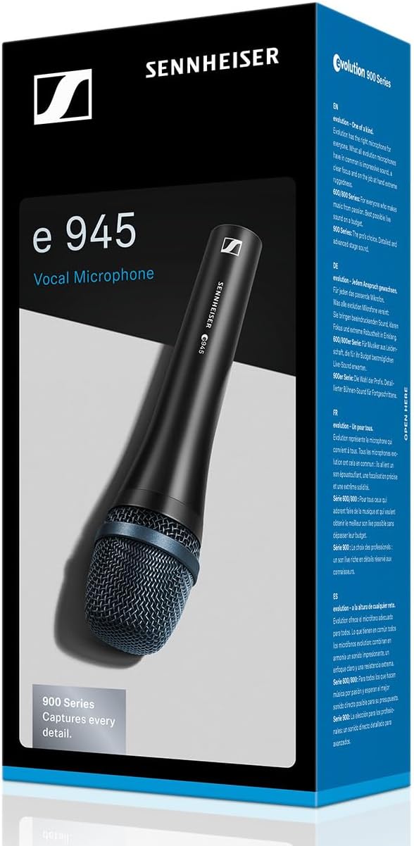 SENNHEISER Professional E 945 Dynamic Super-Cardioid Vocal Microphone,black