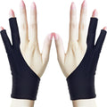 Drawing Glove, Artist Glove for Drawing Tablet, iPad, Digital Art Creation - Palm Rejection, Exposed Fingertip, Suitable for Left and Right Hand - XS, Pack of 2