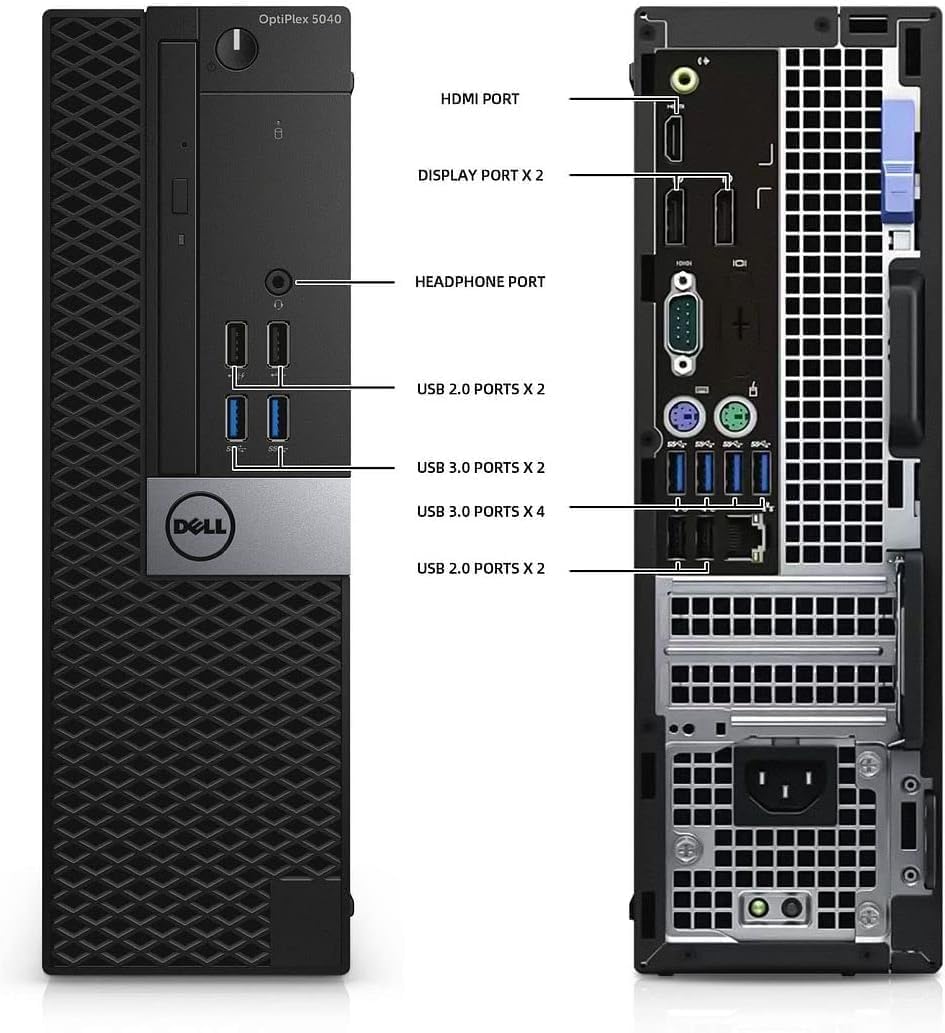 Dell OptiPlex 5040 SFF Desktop Computer PC, Intel Core i5-6500T, 8GB RAM, 256GB SSD, WiFi, Bluetooth, HDMI, Windows 11 Pro (Renewed)