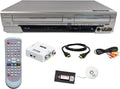 Funai VHS to DVD Recorder VCR Combo w/Remote, HDMI Upconverter Box Bundle (Renewed)