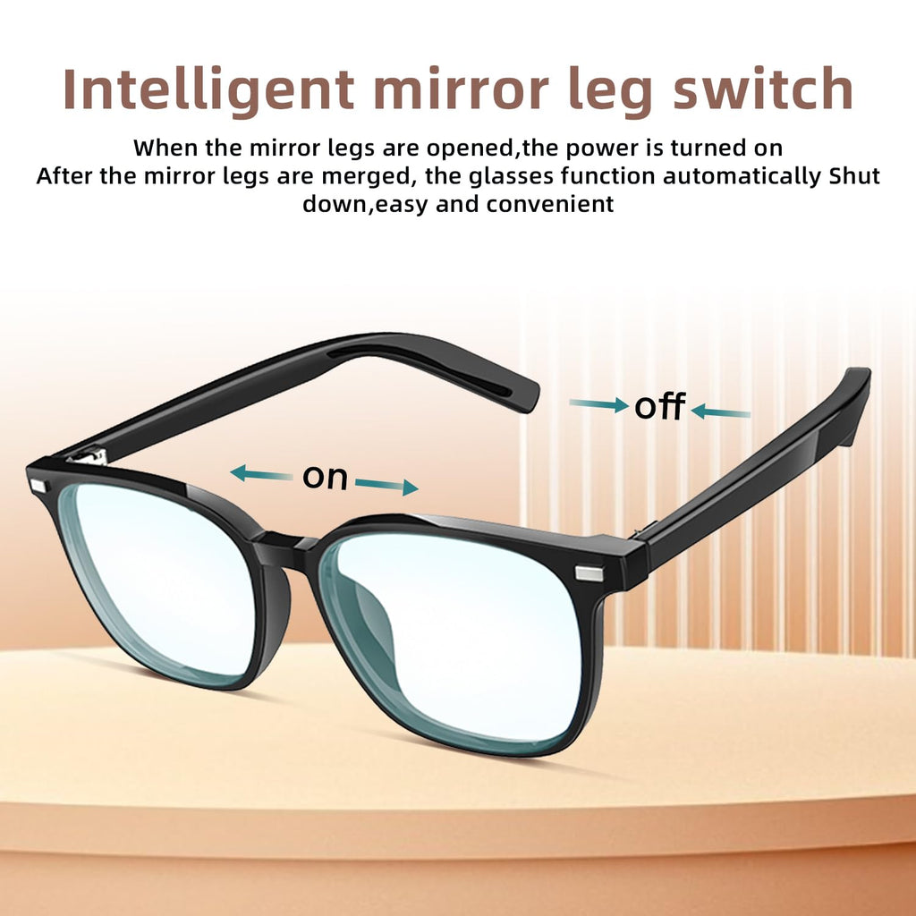 AI Camera Smart Glasses, 4K Video Sunglasses with 3600mAh Charging Case