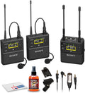 Sony UWP-D27 2-Person Camera-Mount Wireless Omni Lavalier Microphone System (UC25: 536 to 608 MHz) with 6Ave Cleaning Kit