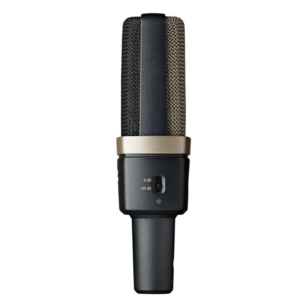 AKG Pro Audio C414XLS Pair Studio Grade Professional Large Diaphragm, Dual Capsule, Multi-Pattern, Vocal & Instrument Condenser Microphone with Aluminum Carrying Case. XLR Connector. Gray with Gold.