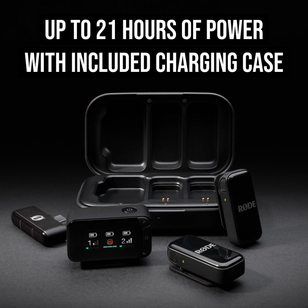 RÃDE Wireless Micro (2 Mics + Charging Case), USB-C for iPhone & Android