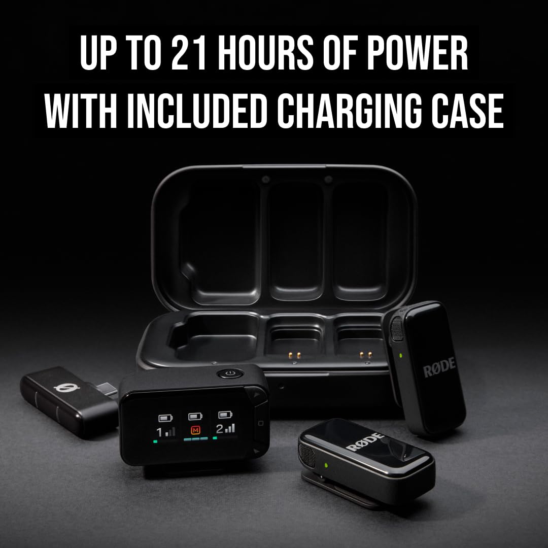 RÃDE Wireless Micro (2 Mics + Charging Case), USB-C for iPhone & Android